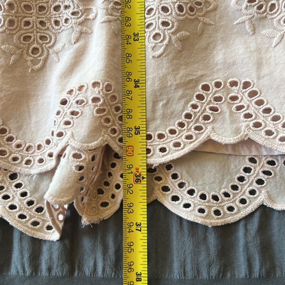 NWT Ann Taylor Loft Eyelet Scallop Flutter Sleeve Pink Blush Dress Womens Sz XXL - Picture 16 of 16